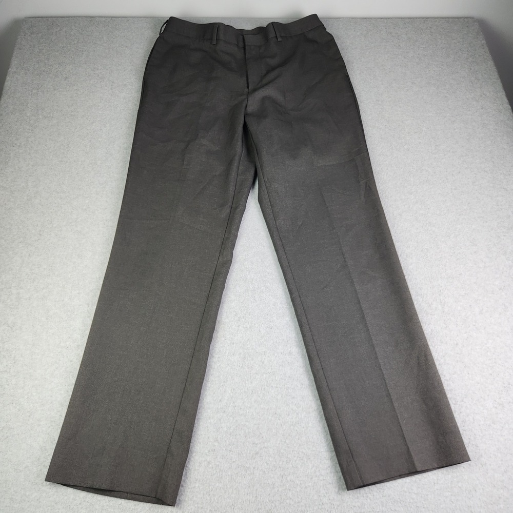 Axist City Pants Mens 34x32 Gray Slacks Office Business Classic Straight Leg